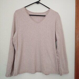 VENEZIA LANE BRYANT SIZE 14 16 HEATHERED MAUVE LONG SLEEVE COMFY PULLOVER